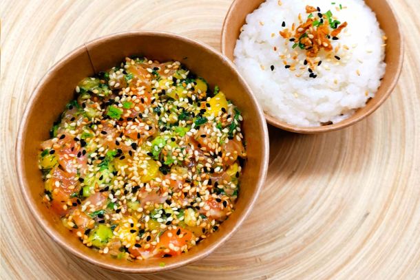 Tartare de Saumon, Mangue et Avocat - Hebeho